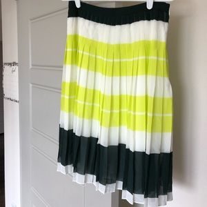 Anne Taylor Pleated Striped Skirt Never Used